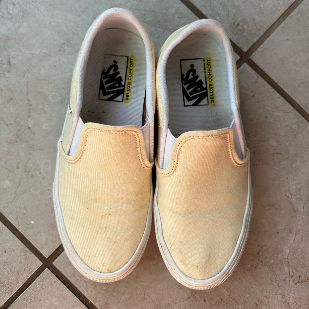Vans Yellow Slip-On Sneakers